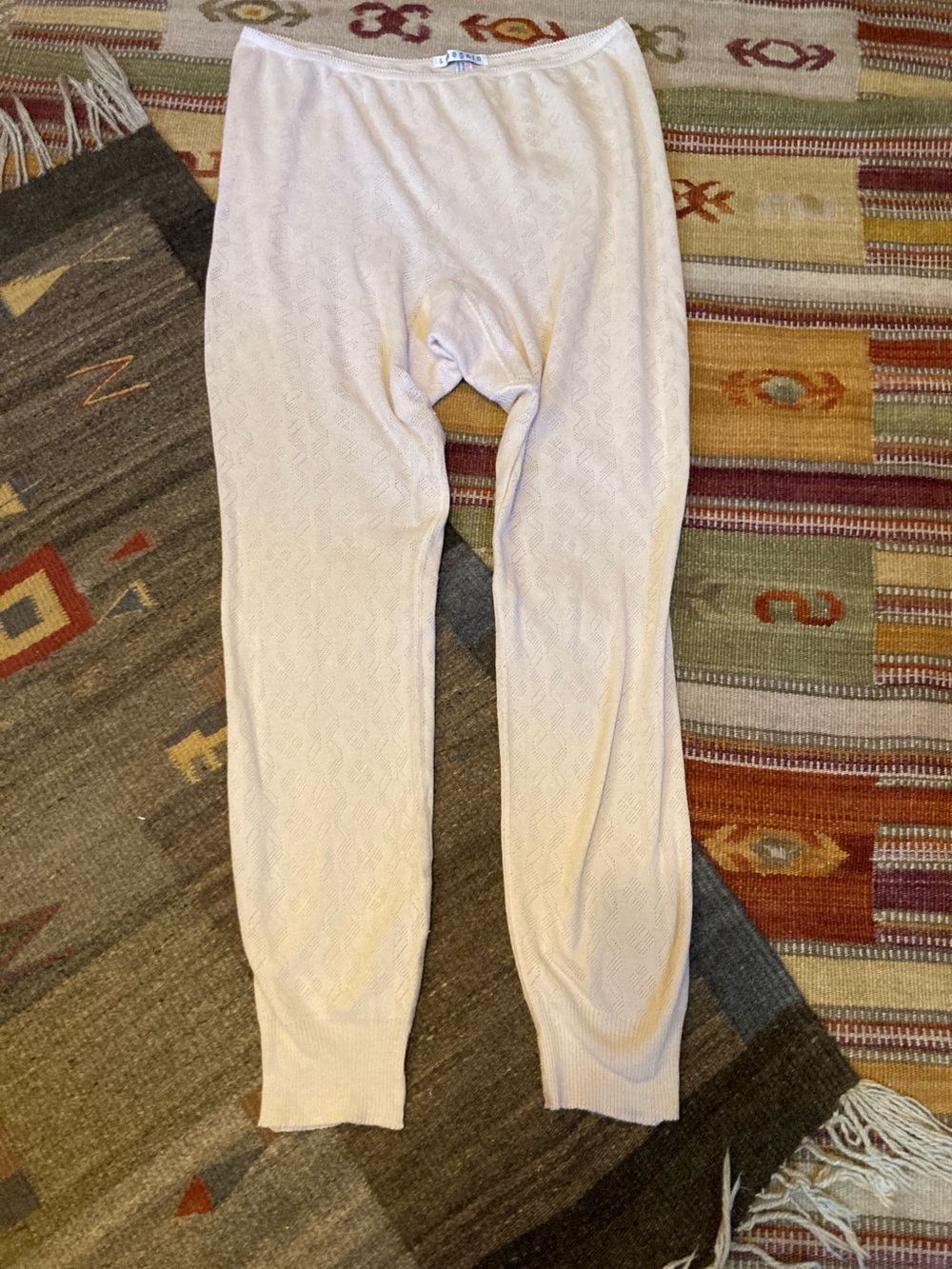 I.Magnin German Ripcosa cotton base layer leggings